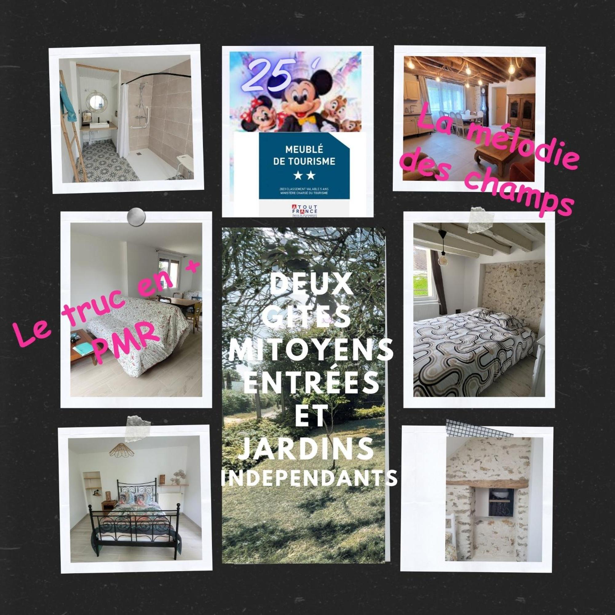 Le Truc En Plus, Accessibles Pmr, Appartement 45 M2 Mitoyen Dans Une Maison Avec Un Autre Appartement Guérard 외부 사진